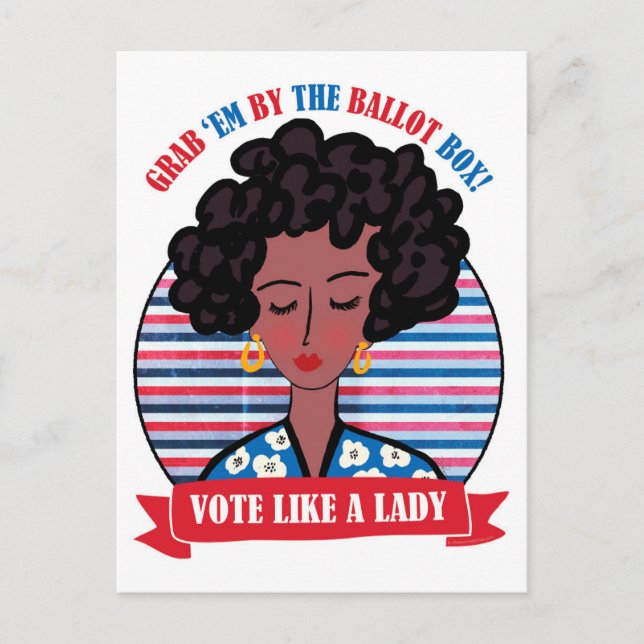 Carte Postale Votez Comme Une Dame (Devant)