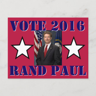 CARTE POSTALE VOTEZ RAND PAUL 2016