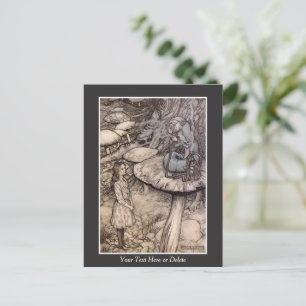 Carte Postale Votre Alice Texte/Couleur avec Caterpillar Rackham