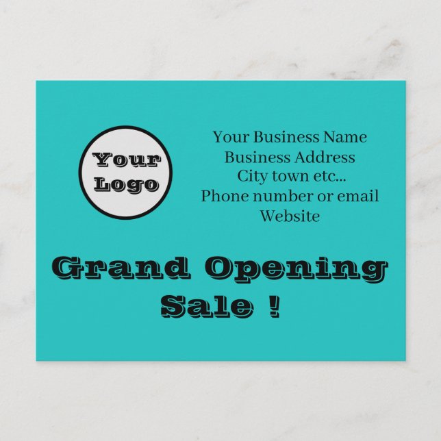 Carte Postale Votre annonce d'ouverture Logo Direct Mail (Devant)
