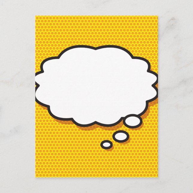 Carte Postale Votre bulle de pensée de message Amusement bande d (Devant)