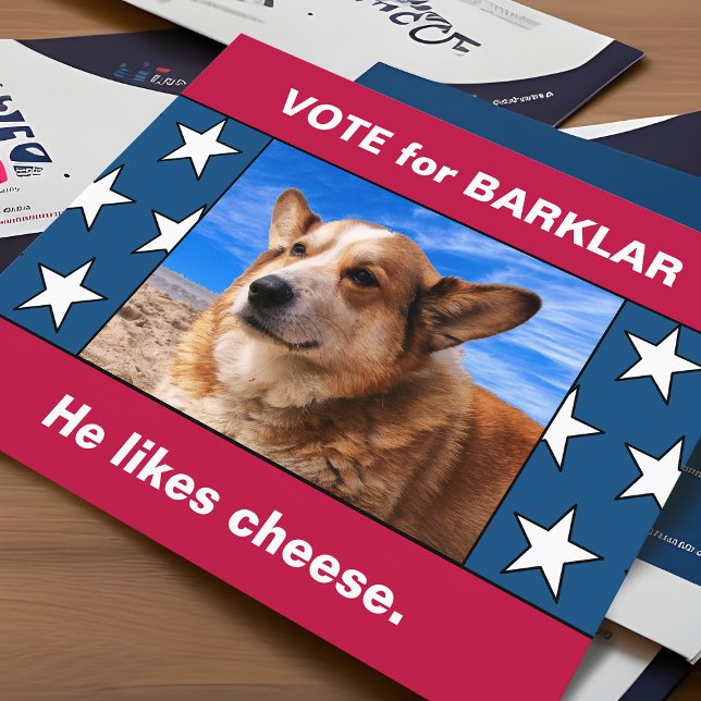 Carte Postale Votre chien dans drôle campagne électorale américa (Créateur téléchargé)
