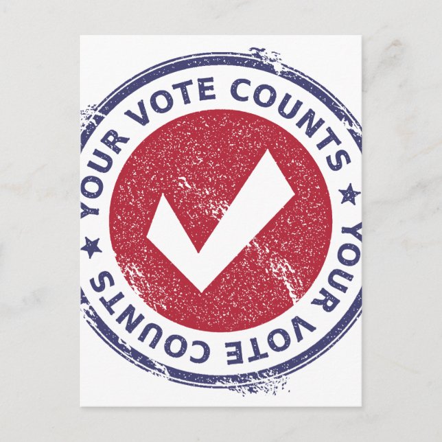 Carte Postale votre compte de vote (Devant)