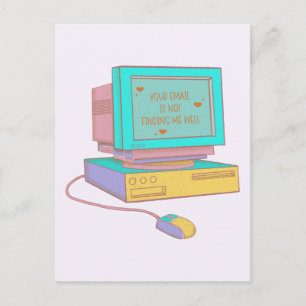 Carte Postale Votre e-mail ne me trouve pas très drôle Rétro