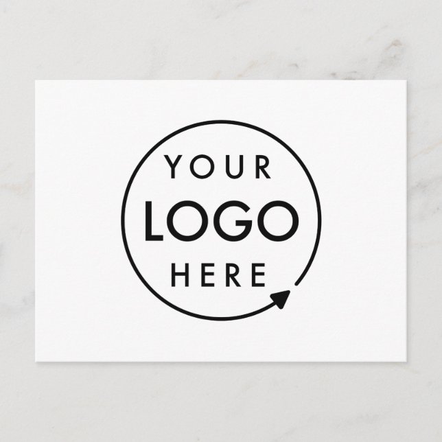Carte Postale Votre logo | Entreprise Moderne Professionnel (Devant)