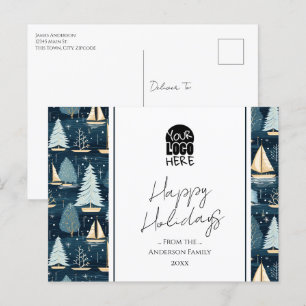 Carte Postale Votre Logo Nautique voeux de Noël
