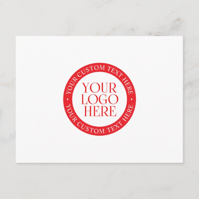Carte Postale Votre logo ou autre image | Noël blanc et rouge (Devant)