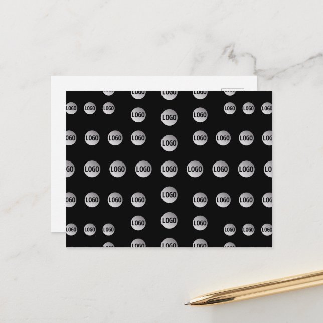 Carte Postale Votre logo ou toute image | Motif moderne unique (Devant/Arrière en situation)