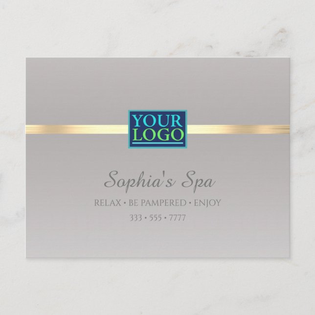 Carte Postale Votre logo, Promo d'entreprise, Nom Info Argent &  (Devant)