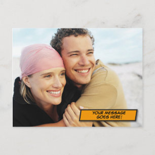 Carte Postale Votre Message Photo Amusant Rétro Bande Dessinée A