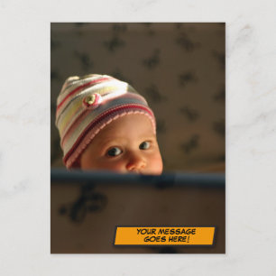 Carte Postale Votre Message Photo Fun Rétro Bande Dessinée Pop A