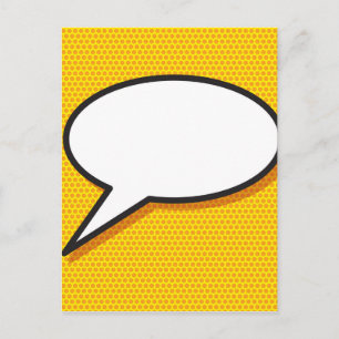 Carte Postale Votre message Voix Bubble Amusant Retro Comique Li