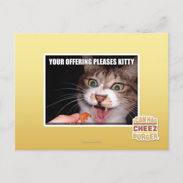 Carte Postale Votre Offre Plaise Kitty (Devant)