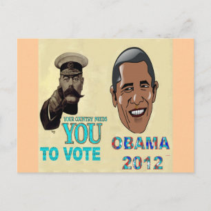 Carte Postale Votre pays a besoin que vous votiez OBAMA 2012