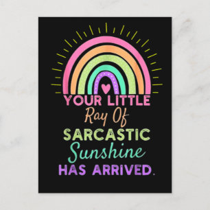 Carte Postale Votre Petit Rayon De Soleil Sarcastique Est Arrivé