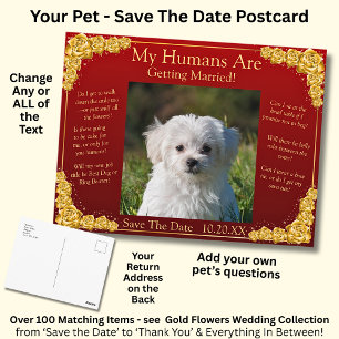 Carte Postale Votre photo d'animal de compagnie Save The Date Ro