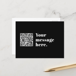 Carte Postale Votre propre code QR téléchargé & Texte Rétro Modi