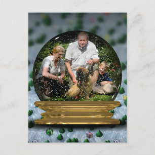 Carte Postale Votre propre photo dans un cadre Snowglobe ! -