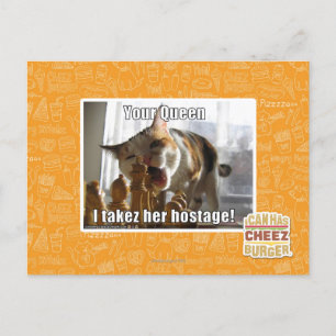 Carte Postale Votre Reine, je la prends en otage
