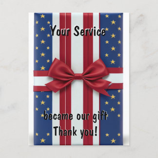 Carte Postale Votre service est notre cadeau