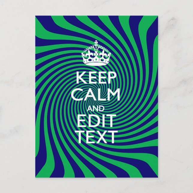 Carte Postale Votre texte Conserver le calme sur un graphique to (Devant)
