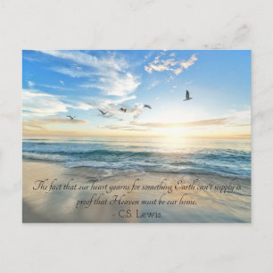 Carte Postale Votre texte CS Lewis Citation Heaven is our Home B