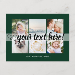 Carte Postale Votre texte personnalisé 6 photos collage universe