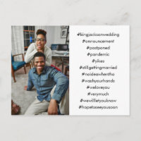 Votre Top 12 des hashtags Photo Mariage postpondu