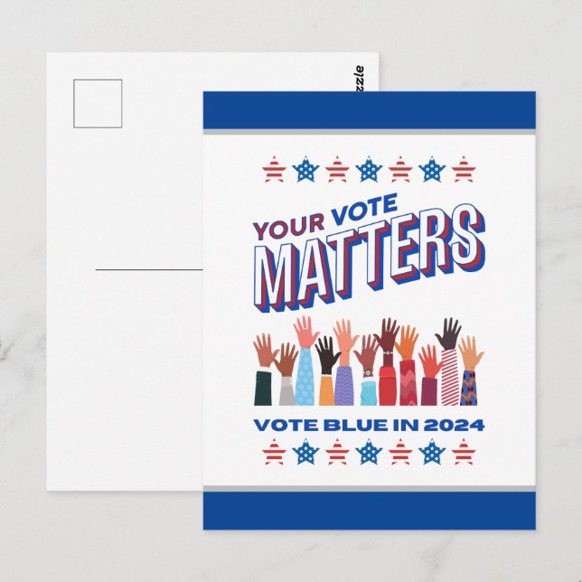 Carte Postale Votre vote compte l'élection de 2024 (Devant / Derrière)