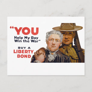 Carte Postale VOUS aidez mon garçon à gagner la guerre