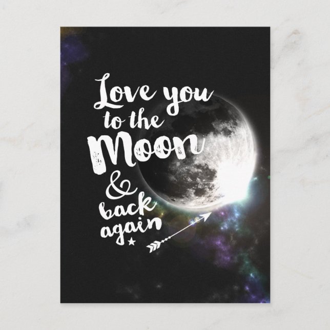 Carte Postale Vous aimez à la Lune et de retour ・ Galaxy Art (Devant)