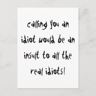 Carte Postale Vous Appelant Idiot