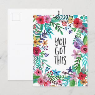 Carte Postale Vous Avez Cette Citation Cute Boho Floral
