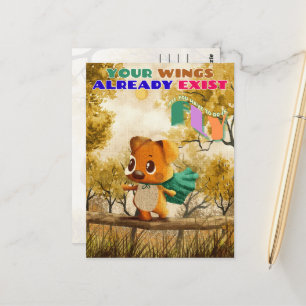 Carte Postale Vous Avez Des Ailes Juste Voler Un Petit Chien Ins
