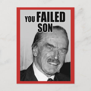 CARTE POSTALE "VOUS AVEZ ÉCHOUÉ FILS"