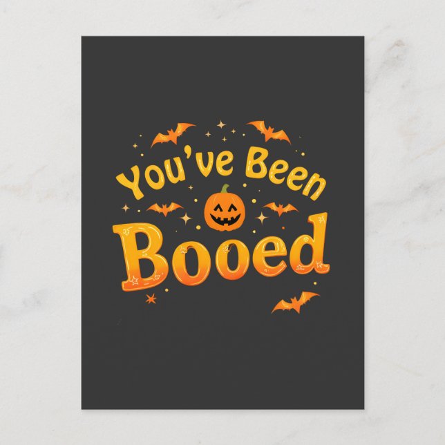 Carte Postale Vous avez été hué Citrouille Éffrayant Halloween (Devant)