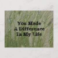 Vous avez fait une différence Désert Herbe Merci P