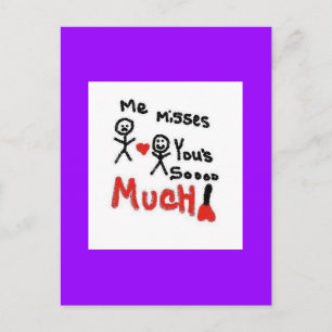 Carte Postale Vous avez manqué