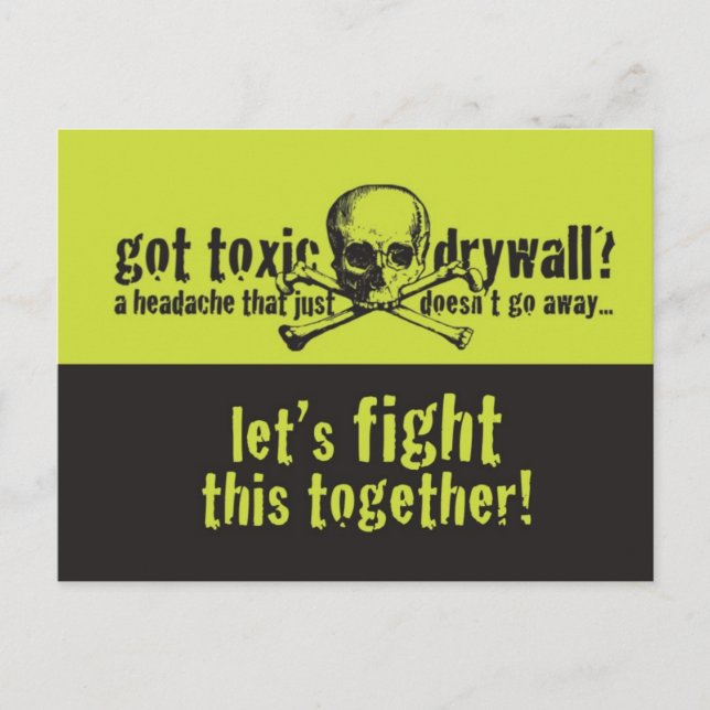 Carte Postale Vous avez un Drywall toxique ? (Devant)