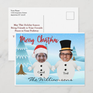 Carte Postale Vous Deux Comme De Mignons Snowmen Drôle Silencieu