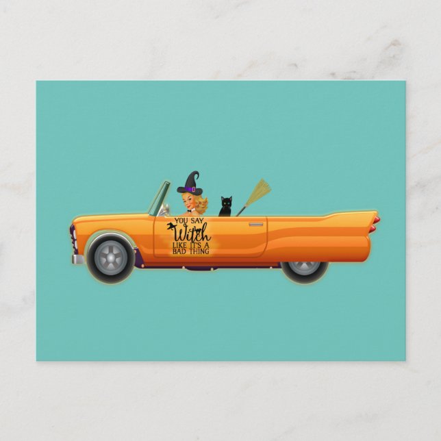 Carte Postale Vous dites que la sorcière comme c'est une mauvais (Devant)