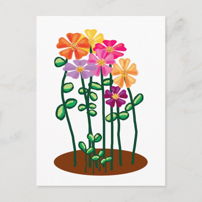 Carte Postale Vous envoyer des fleurs (Devant)