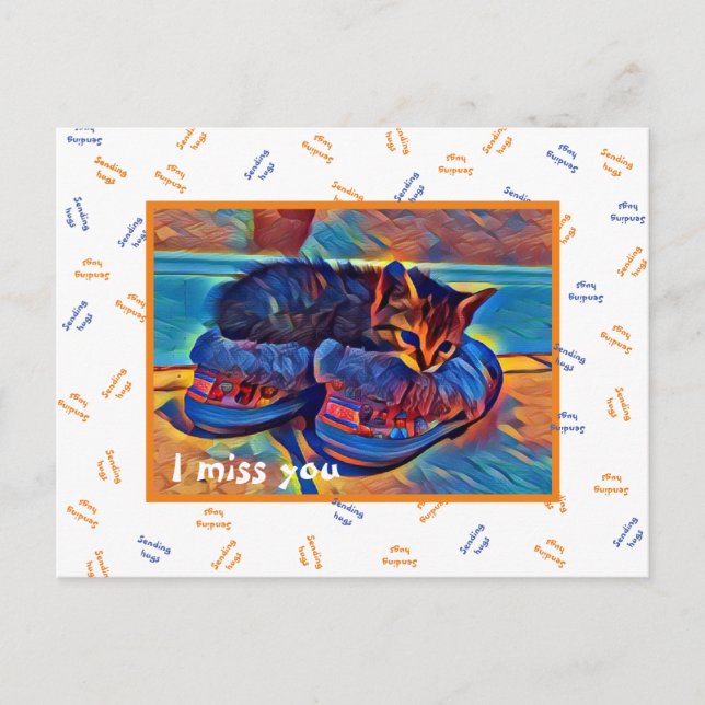 Carte Postale VOUS "envoyez des câlins" (Devant)