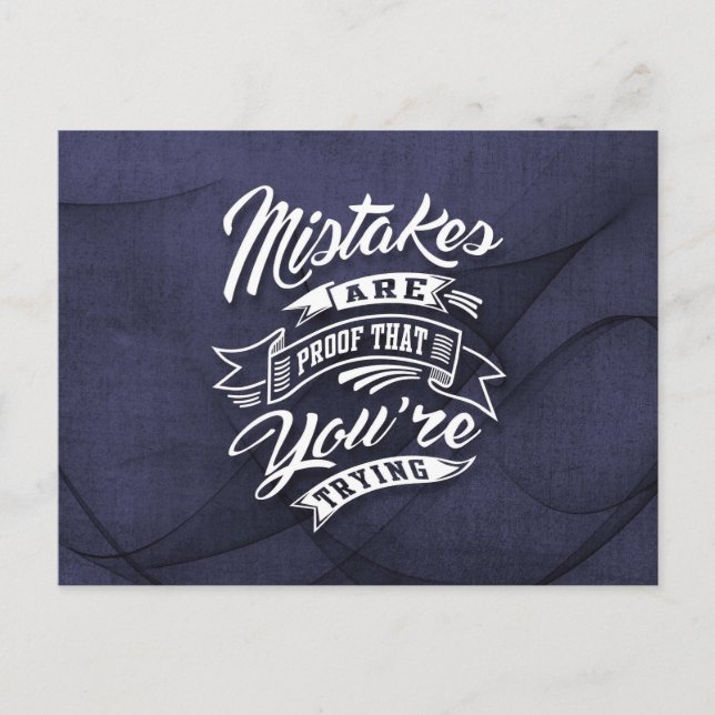 Carte Postale Vous essayez - Citations Inspirationnelles. (Devant)