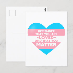 Carte Postale Vous êtes aimé Vous avez de l'importance (Coeur du