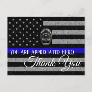 CARTE POSTALE VOUS ÊTES APPRÉCIÉ POLICE DE SOUTIEN MERCI