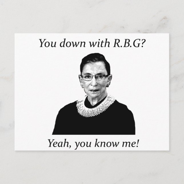 Carte Postale Vous êtes avec RBG ? (Devant)