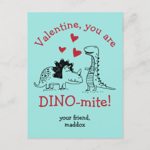 Carte Postale Vous êtes Dino-mite Dinosaur Valentine Postcard