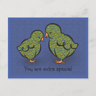 Carte Postale Vous Êtes Extra Spécial ! Chick ou Peacock ? Humor