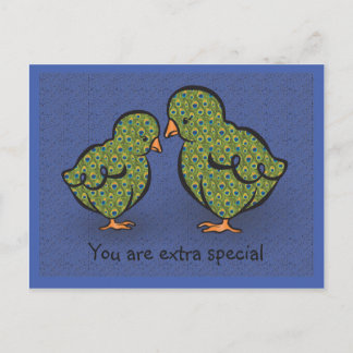 Carte Postale Vous Êtes Extra Spécial ! Chick ou Peacock ? Humor